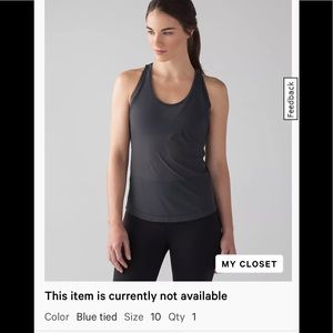 Lululemon tank with built in bra size 10